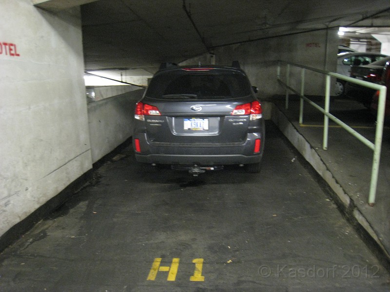 2012 Toronto WM 020.jpg - GTI Approved parking in the hotel garage. No doors nearby!